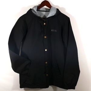 Unique Men's Spring Coat, Branded Cultivated in California, Black, Small